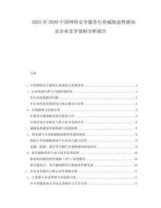 2025至2030中國網(wǎng)絡安全服務行業(yè)威脅態(tài)勢感知及企業(yè)競爭策略分析報告