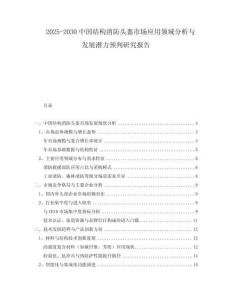 2025-2030中國結(jié)構(gòu)消防頭盔市場(chǎng)應(yīng)用領(lǐng)域分析與發(fā)展?jié)摿︻A(yù)判研究報(bào)告