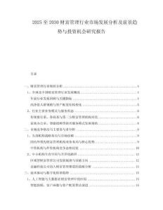 2025至2030財富管理行業(yè)市場發(fā)展分析及前景趨勢與投資機會研究報告