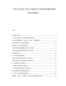 2025至2030中國公共場所空氣消毒設備能效等級評價體系報告