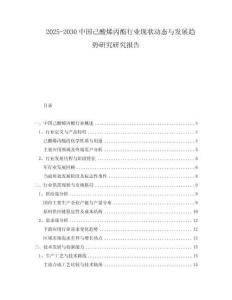 2025-2030中國己酸烯丙酯行業(yè)現(xiàn)狀動態(tài)與發(fā)展趨勢研究研究報(bào)告