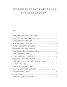 2025至2030商業(yè)航天領(lǐng)域政策松綁效應(yīng)及衛(wèi)星應(yīng)用與天使輪投資機會研究報告