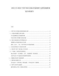 2025至2030中國VRAR設(shè)備市場現(xiàn)狀與投資戰(zhàn)略規(guī)劃分析報告