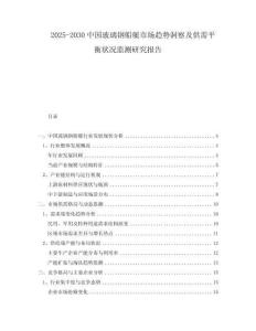 2025-2030中國玻璃鋼船艇市場趨勢洞察及供需平衡狀況監(jiān)測研究報(bào)告