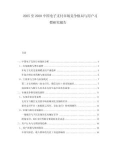 2025至2030中國電子支付市場競爭格局與用戶習(xí)慣研究報告