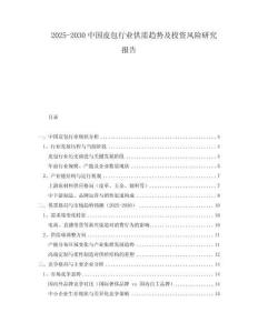 2025-2030中國(guó)皮包行業(yè)供需趨勢(shì)及投資風(fēng)險(xiǎn)研究報(bào)告