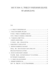 2025至2030人工智能芯片市場(chǎng)發(fā)展現(xiàn)狀及技術(shù)趨勢(shì)與投資機(jī)會(huì)評(píng)估
