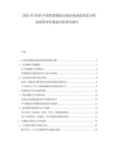 2025至2030中國智慧物流倉儲市場現(xiàn)狀供需分析及投資評估規(guī)劃分析研究報告