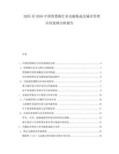 2025至2030中國智慧路燈多功能集成及城市管理應(yīng)用案例分析報告