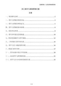 員工晉升與晉級管理方案