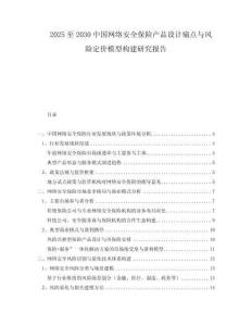 2025至2030中國(guó)網(wǎng)絡(luò)安全保險(xiǎn)產(chǎn)品設(shè)計(jì)痛點(diǎn)與風(fēng)險(xiǎn)定價(jià)模型構(gòu)建研究報(bào)告
