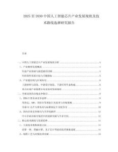 2025至2030中國人工智能芯片產(chǎn)業(yè)發(fā)展現(xiàn)狀及技術(shù)路線選擇研究報(bào)告