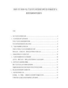 2025至2030電子支付行業(yè)發(fā)展分析及市場前景與投資策略研究報告