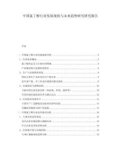 中國氯丁醇行業發展現狀與未來趨勢研究研究報告