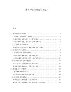 水稻種植項(xiàng)目商業(yè)計(jì)劃書