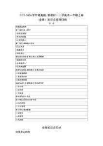 2025-2026學(xué)年贛美版 (新教材）小學(xué)美術(shù)一年級(jí)上冊(cè)（全冊(cè)）知識(shí)點(diǎn)梳理歸納