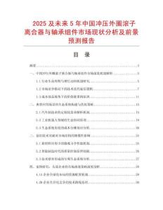 2025及未來5年中國沖壓外圈滾子離合器與軸承組件市場現(xiàn)狀分析及前景預(yù)測報告