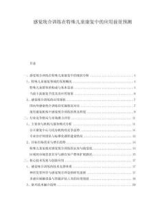 感覺統(tǒng)合訓練在特殊兒童康復中的應(yīng)用前景預(yù)測