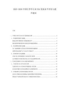 2025-2030中國行李車行業(yè)ESG發(fā)展水平評估與提升建議