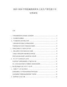 2025-2030中國洗碗機耗材本土化生產替代進口可行性研究