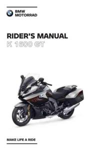 寶馬摩托車用戶手冊(cè)K models  K 1600 GT 202007（英文版）