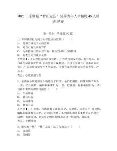 2025山東聊城“智匯冠縣”優(yōu)秀青年人才招聘45人模擬試卷及答案詳解（精選題）