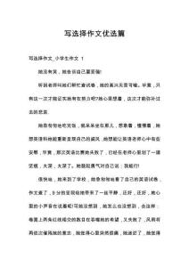 寫選擇作文優選篇