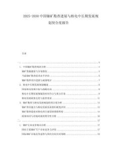 2025-2030中國鈾礦勘查進展與核電中長期發(fā)展規(guī)劃契合度報告