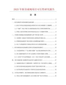 2025年軌導(dǎo)球閥項(xiàng)目可行性研究報(bào)告