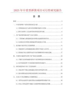 2025年中重型弹簧项目可行性研究报告