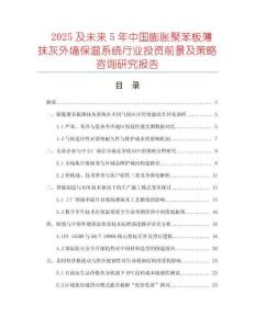 2025及未來5年中國膨脹聚苯板薄抹灰外墻保溫系統行業投資前景及策略咨詢研究報告