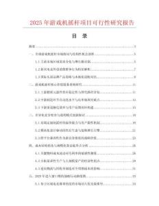 2025年游戲機(jī)搖桿項目可行性研究報告