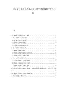 區(qū)塊鏈技術(shù)政務(wù)應(yīng)用場景與數(shù)字基建投資可行性報(bào)告