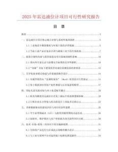 2025年雷達液位計項目可行性研究報告