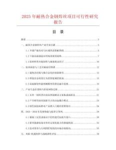 2025年耐热合金钢焊丝项目可行性研究报告