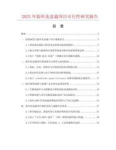 2025年膠絲花盆栽項目可行性研究報告