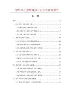 2025年小型警燈項目可行性研究報告