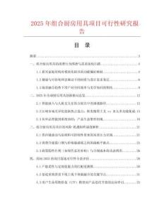 2025年組合廚房用具項目可行性研究報告