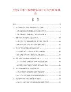 2025年手工編織披肩項(xiàng)目可行性研究報(bào)告