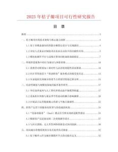 2025年桔子瓣項(xiàng)目可行性研究報(bào)告