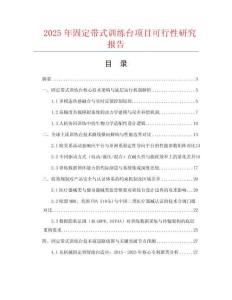 2025年固定帶式訓(xùn)練臺項目可行性研究報告