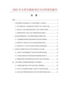 2025年小型分散機項目可行性研究報告