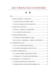 2025年搭扣钩子项目可行性研究报告