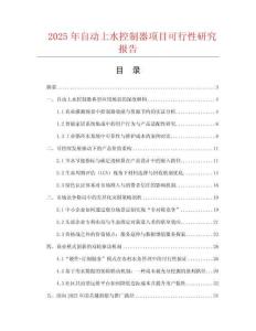 2025年自動上水控制器項目可行性研究報告