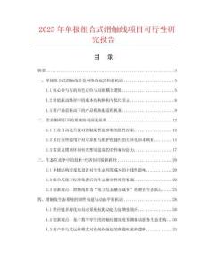 2025年單極組合式滑觸線項目可行性研究報告
