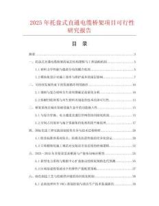 2025年托盤式直通電纜橋架項(xiàng)目可行性研究報(bào)告