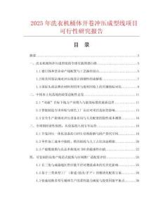 2025年洗衣機(jī)桶體開(kāi)卷沖壓成型線項(xiàng)目可行性研究報(bào)告