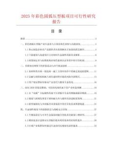 2025年彩色圓弧壓型板項(xiàng)目可行性研究報(bào)告