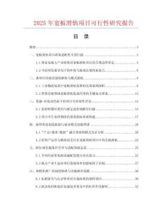 2025年寬板滑軌項(xiàng)目可行性研究報(bào)告
