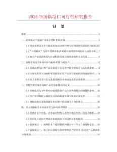 2025年湯鍋項目可行性研究報告